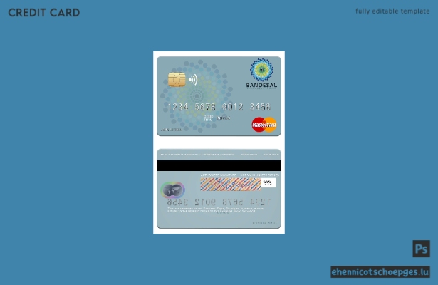 Salvador Bandesal Bank Mastercard Beispielvorschau